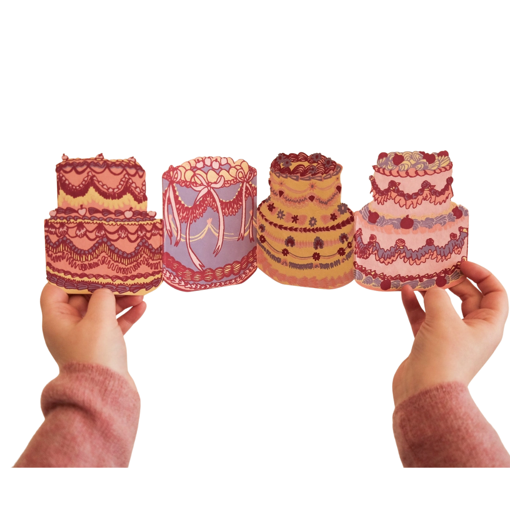 Birthday Cake Concertina Greeting Card