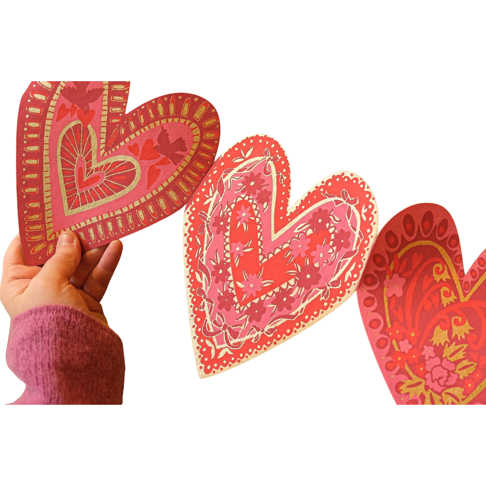 Hearts Concertina Garland