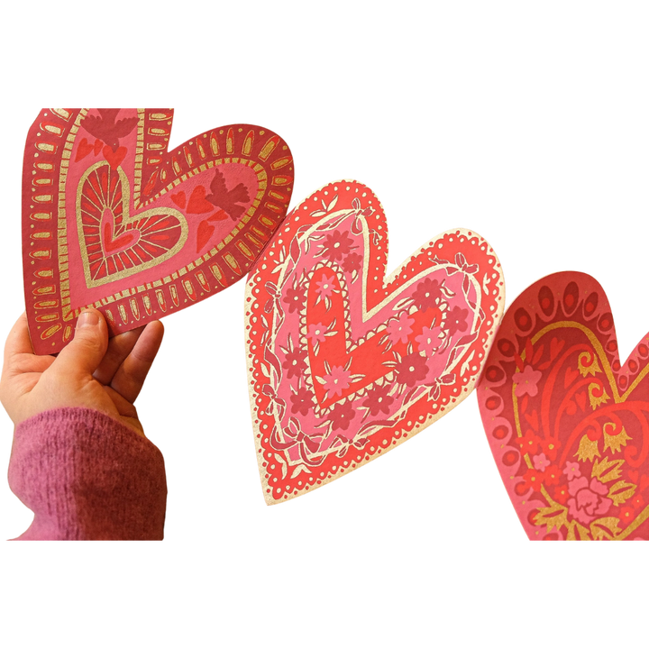 Hearts Concertina Garland