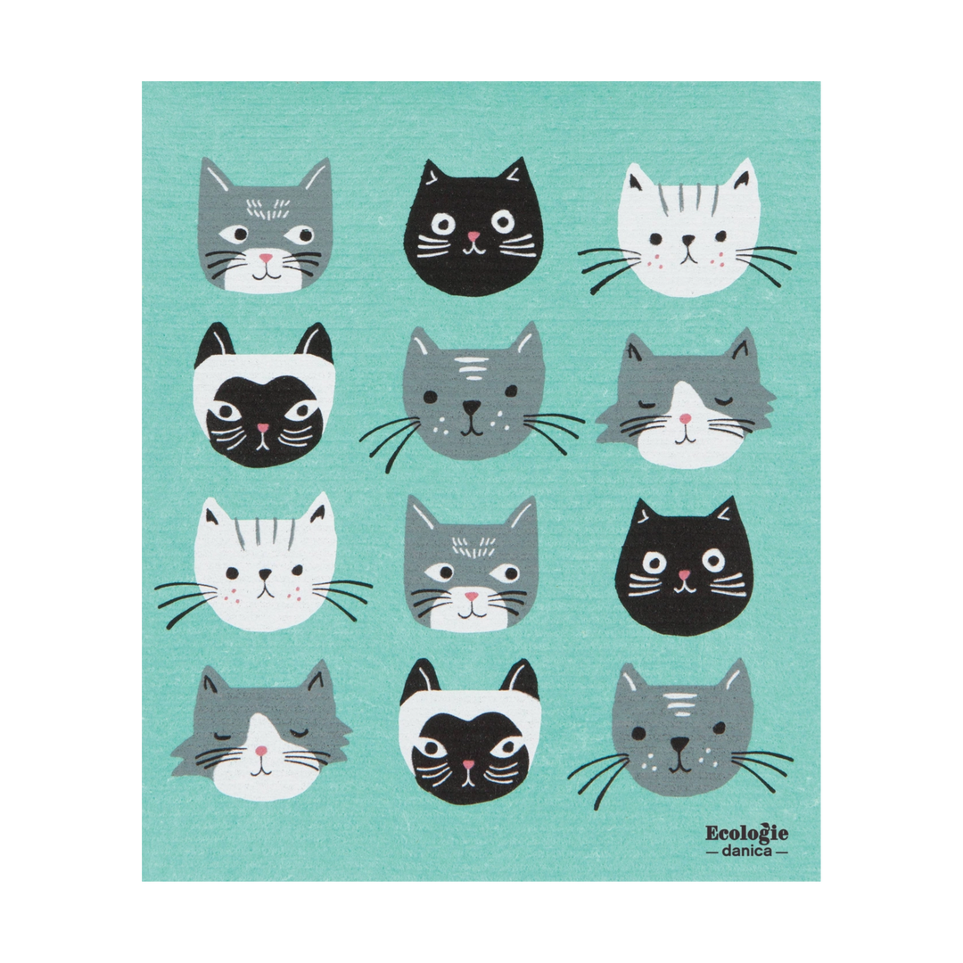 Cats Meow Large Swedish Dishcloth