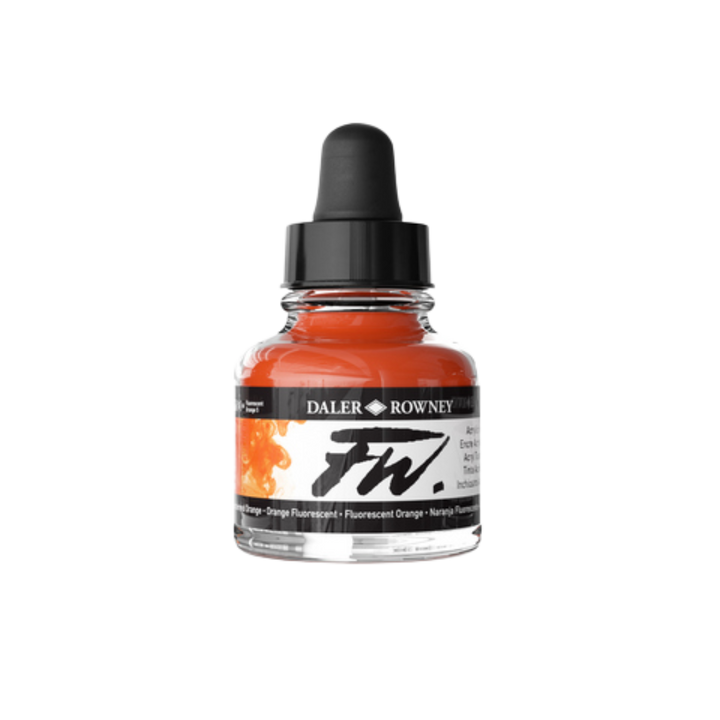 FW Liquid Acrylic Ink 1oz - Fluorescent Orange
