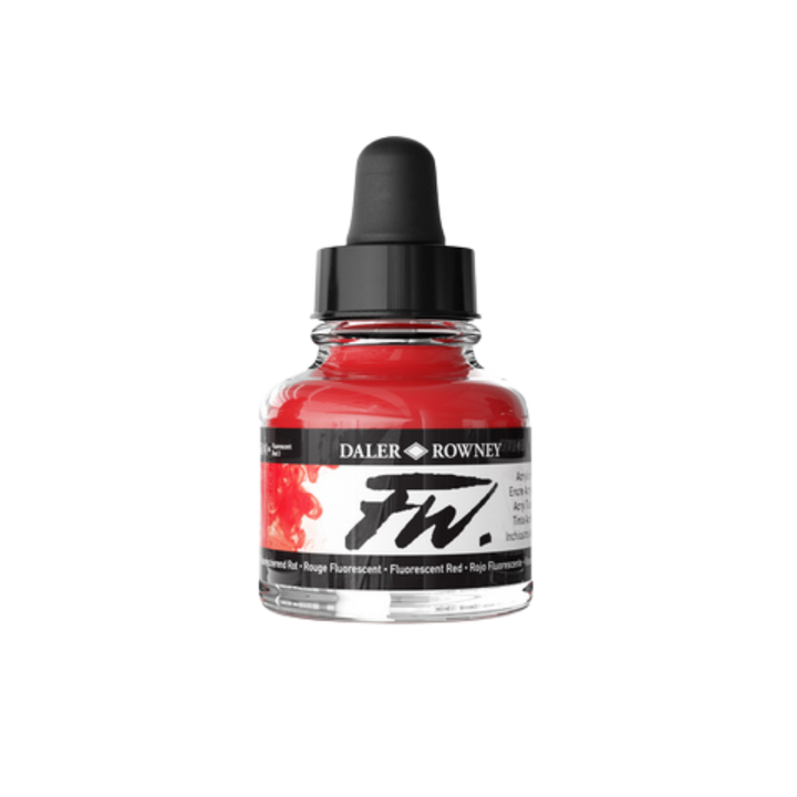 FW Liquid Acrylic Ink 1oz - Fluorescent Red