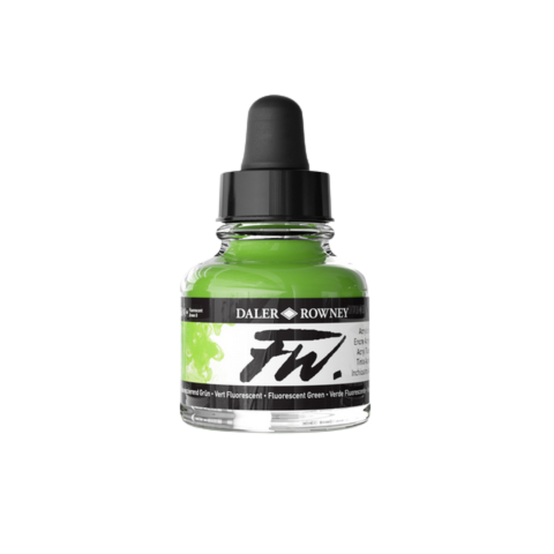 FW Liquid Acrylic Ink 1oz - Fluorescent Green