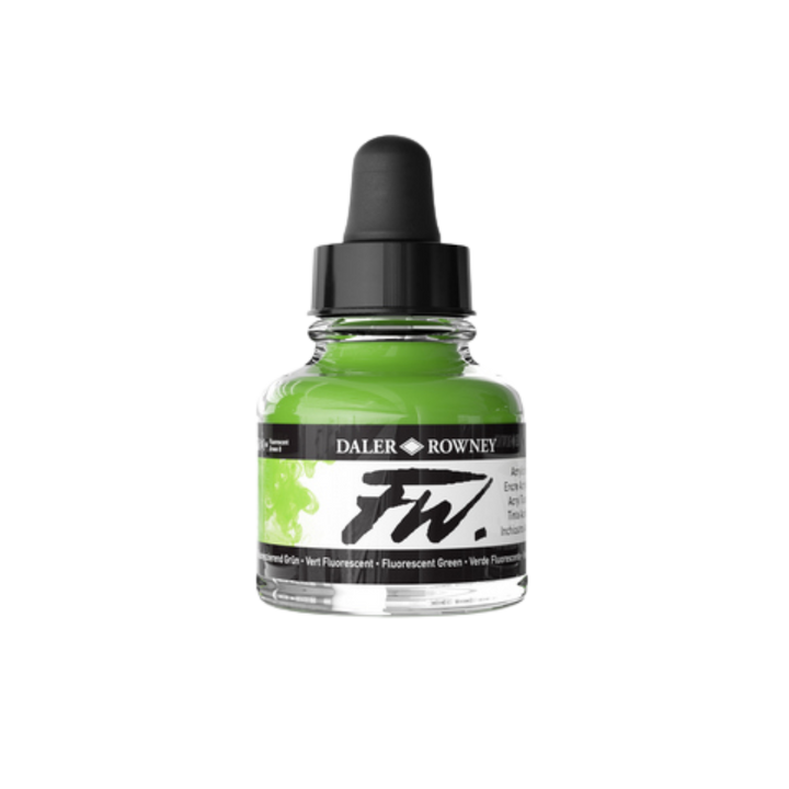 FW Liquid Acrylic Ink 1oz - Fluorescent Green