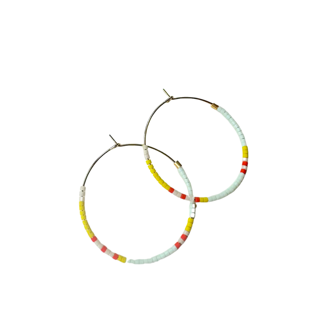 Beaded Hoop Earrings