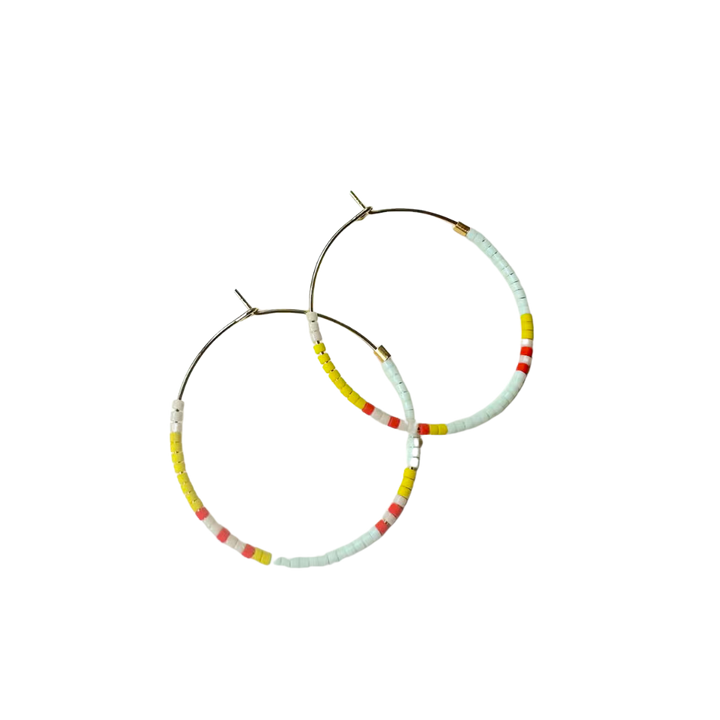 Beaded Hoop Earrings