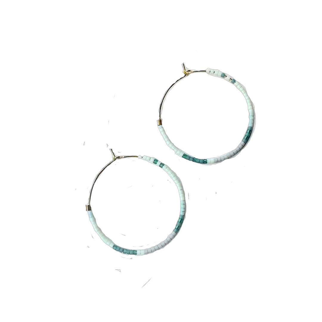 Beaded Hoop Earrings