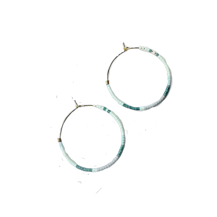 Beaded Hoop Earrings