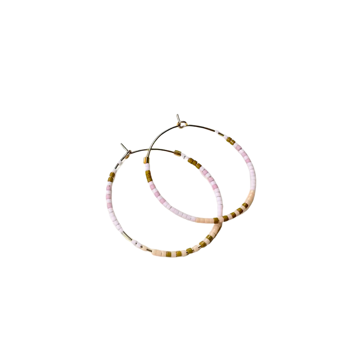 Beaded Hoop Earrings