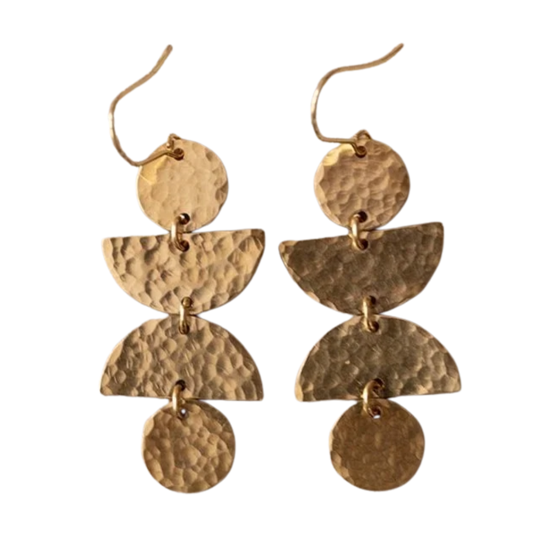 Hammered Brass Earrings No. 20