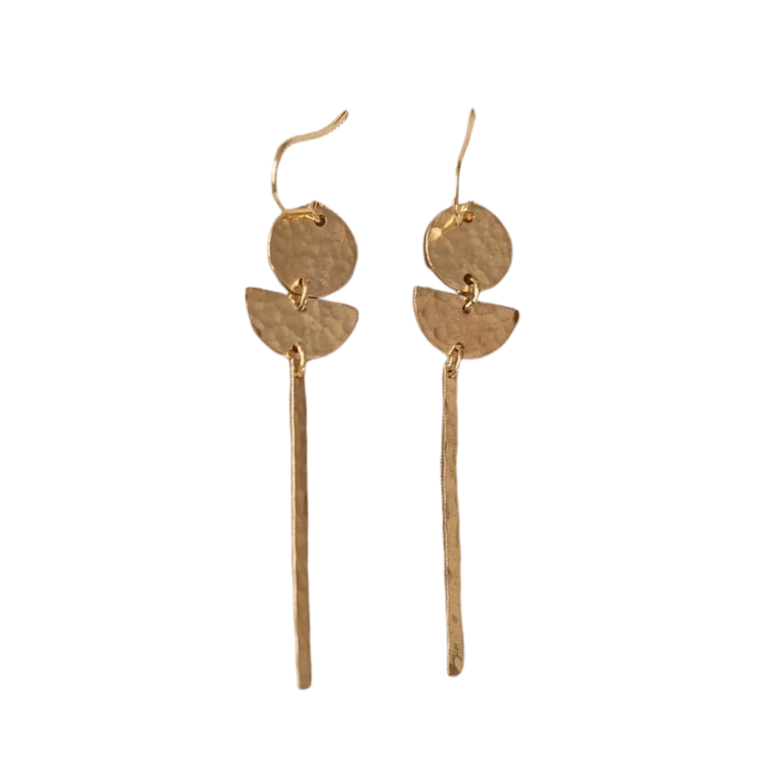 Hammered Brass Earrings No. 37