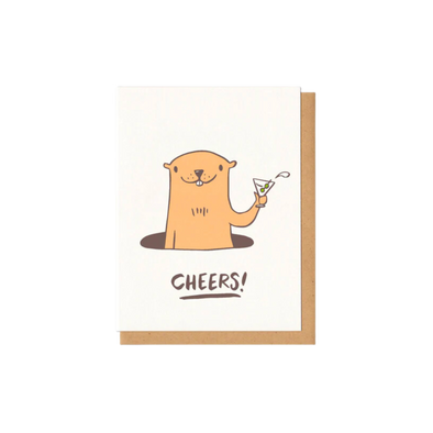 Cheers Groundhog Greeting Card