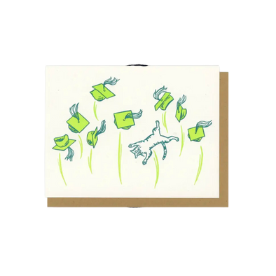 Graduation Caps Cat Greeting Card