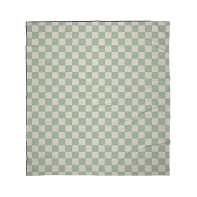 Mint Checker Beach Blanket