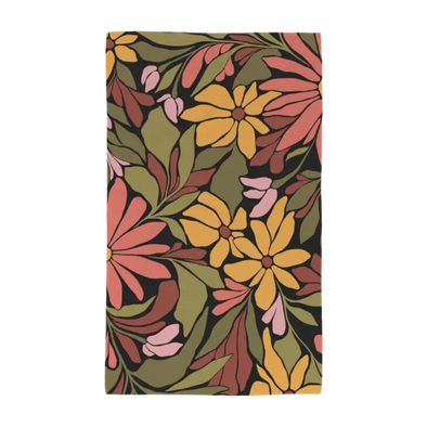Blooming Black Luxe Hand Towel