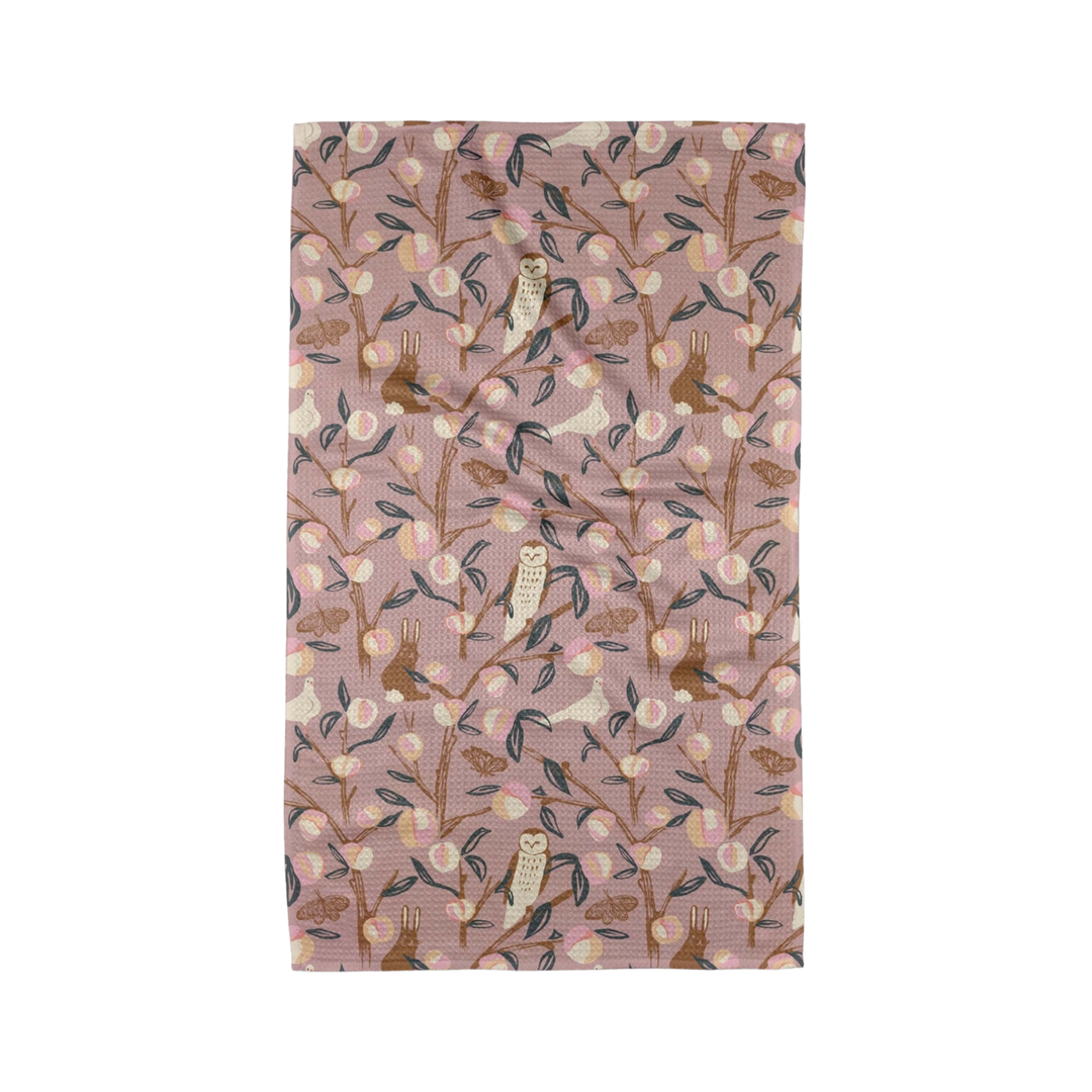 Peach Tree Tea Towel