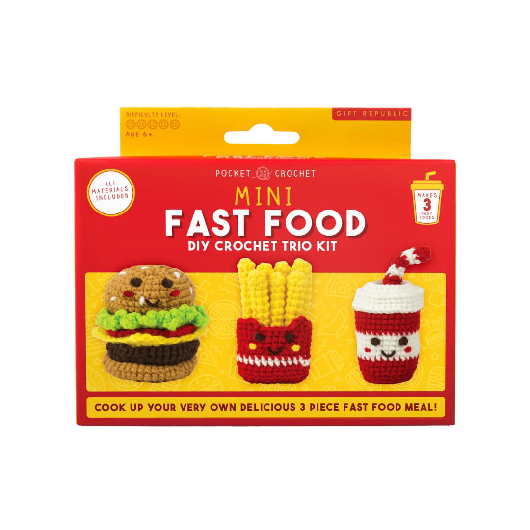 Pocket Crochet Craft Kits - Mini Fast Food