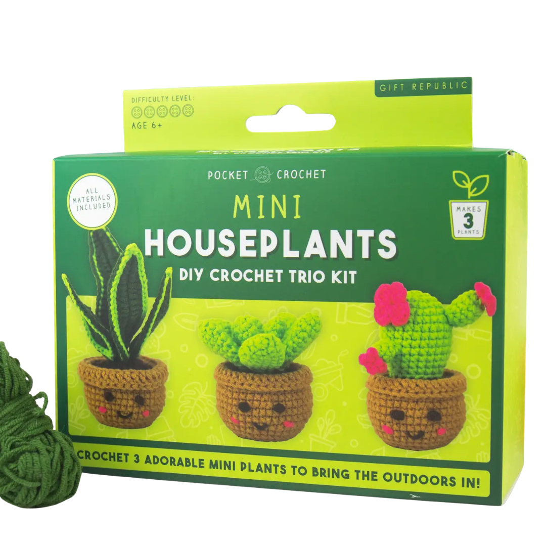 Pocket Crochet Craft Kits - Mini Houseplants