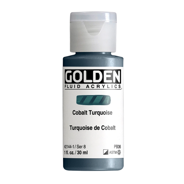 Golden Fluid Acrylic Paint 1oz - Cobalt Turquoise