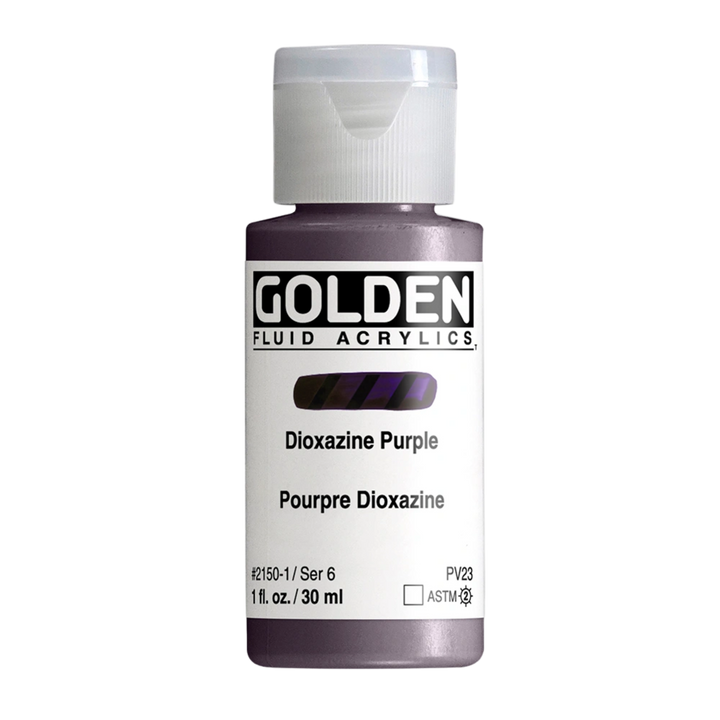 Golden Fluid Acrylic Paint 1oz - Dioxazine Purple