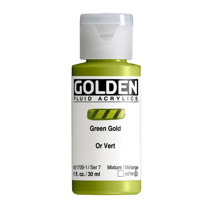 Golden Fluid Acrylic Paint 1oz - Green Gold