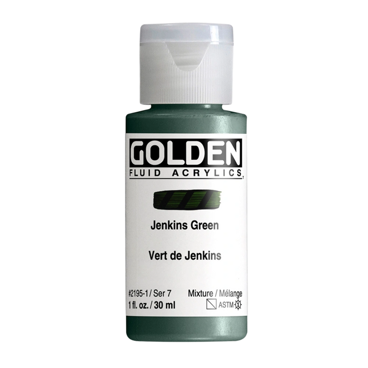 Golden Fluid Acrylic Paint 1oz - Jenkins Green