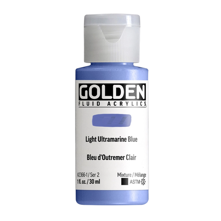 Golden Fluid Acrylic Paint 1oz - Light Ultramarine Blue