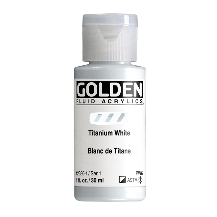 Golden Fluid Acrylic Paint 1oz - Titanium White