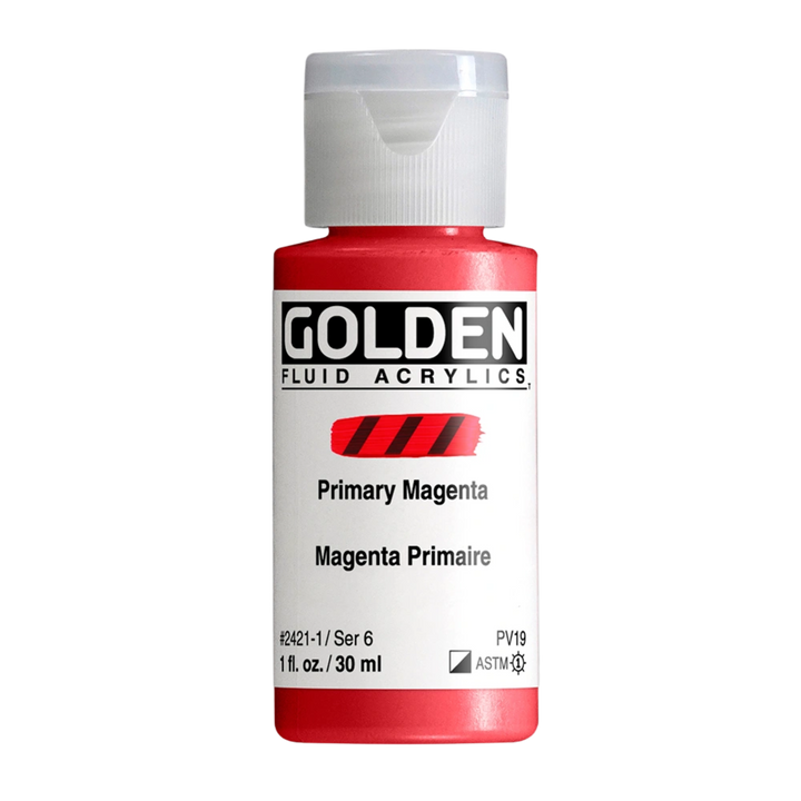 Golden Fluid Acrylic Paint 1oz - Primary Magenta