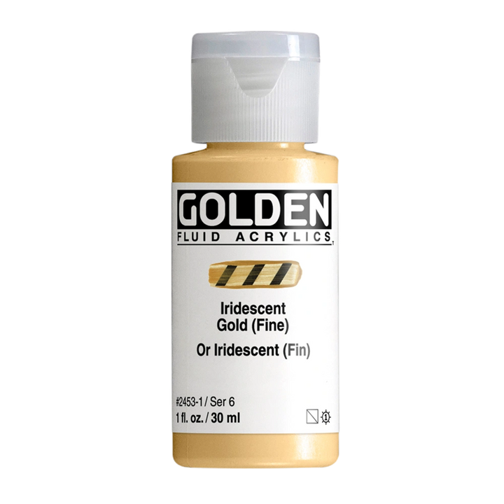 Golden Fluid Acrylic Paint 1oz - Iridescent Gold (Fine)