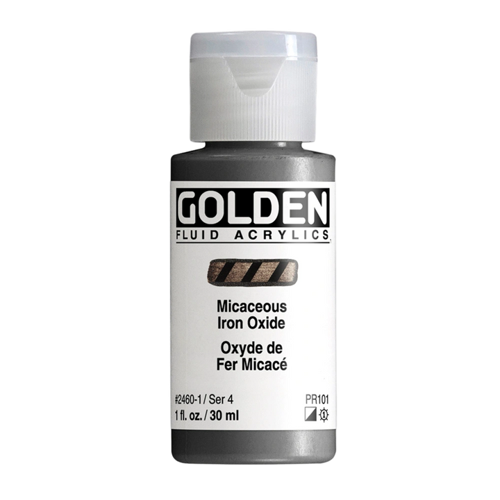 Golden Fluid Acrylic Paint 1oz - Micaceous Iron Oxide