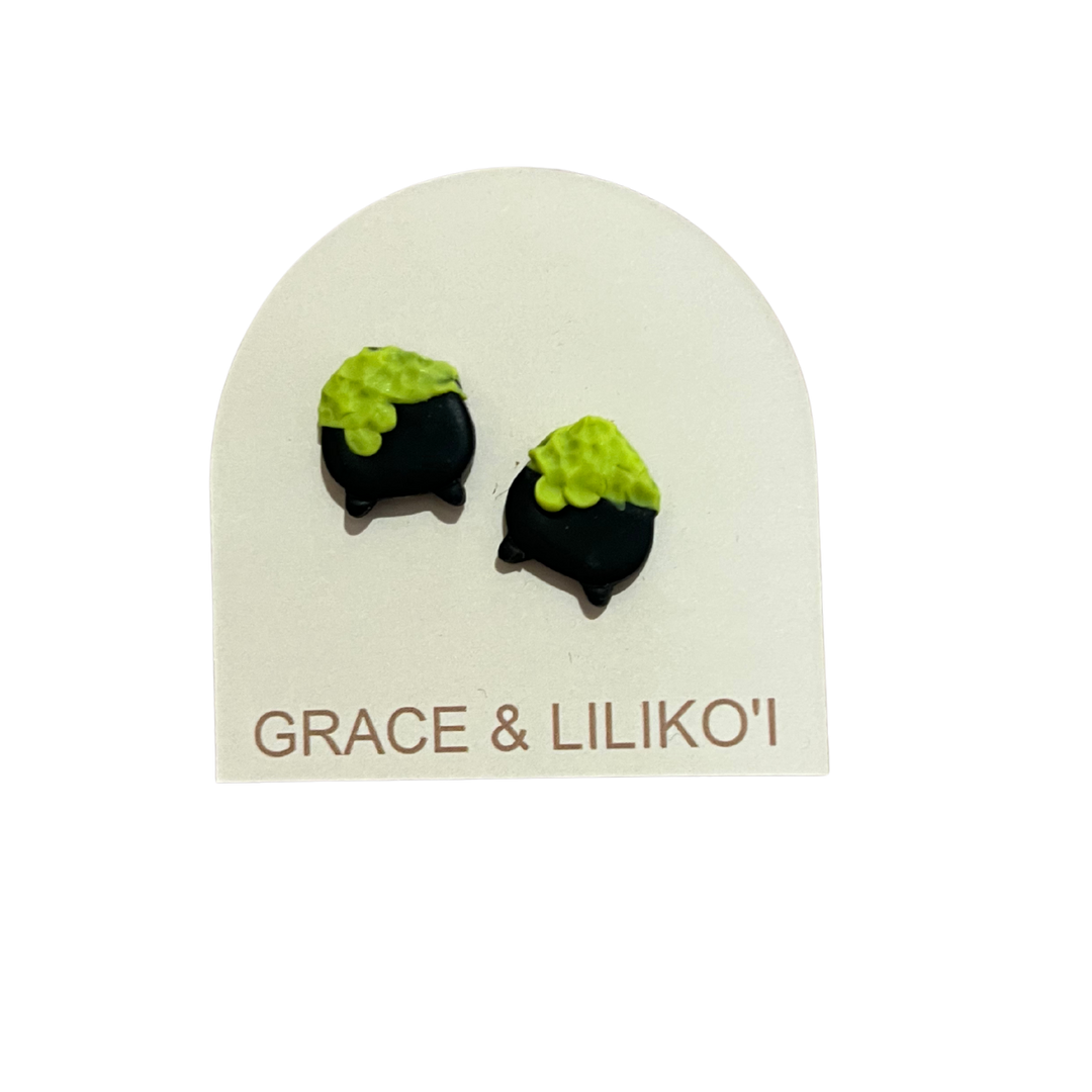 Bubbling Cauldron Stud Earrings