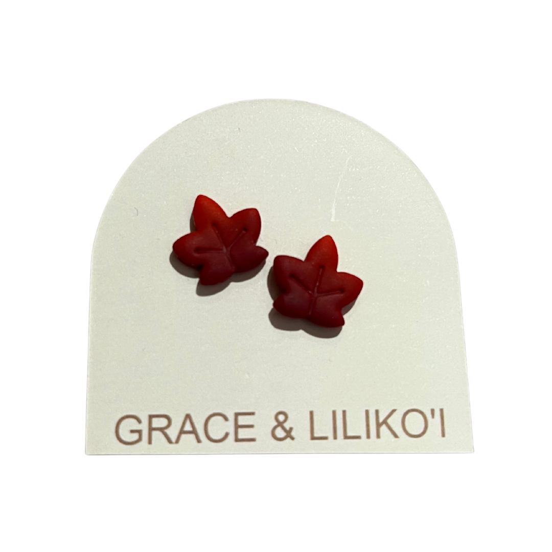 Maple Leaf Stud Earrings