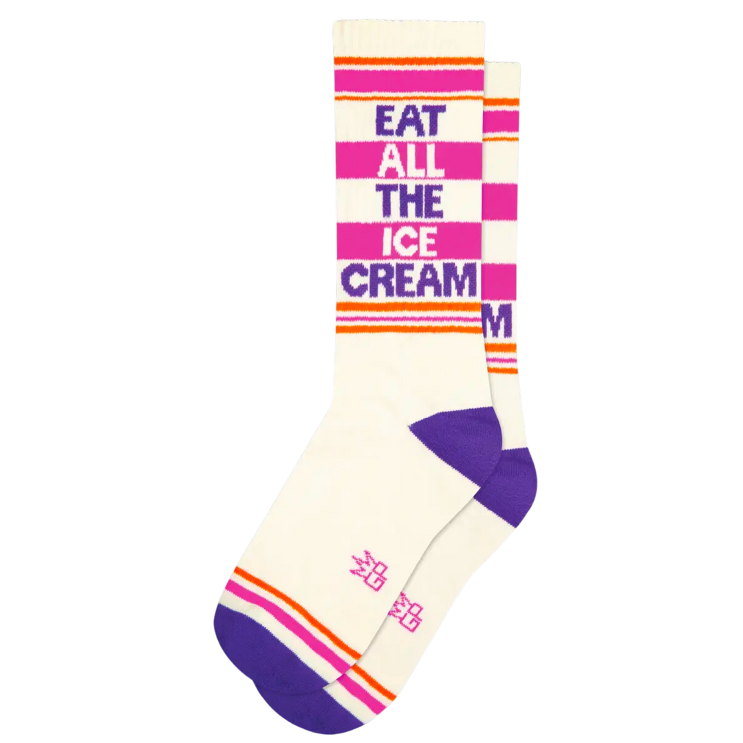 Eat All the Ice Cream Gym Crew Socks