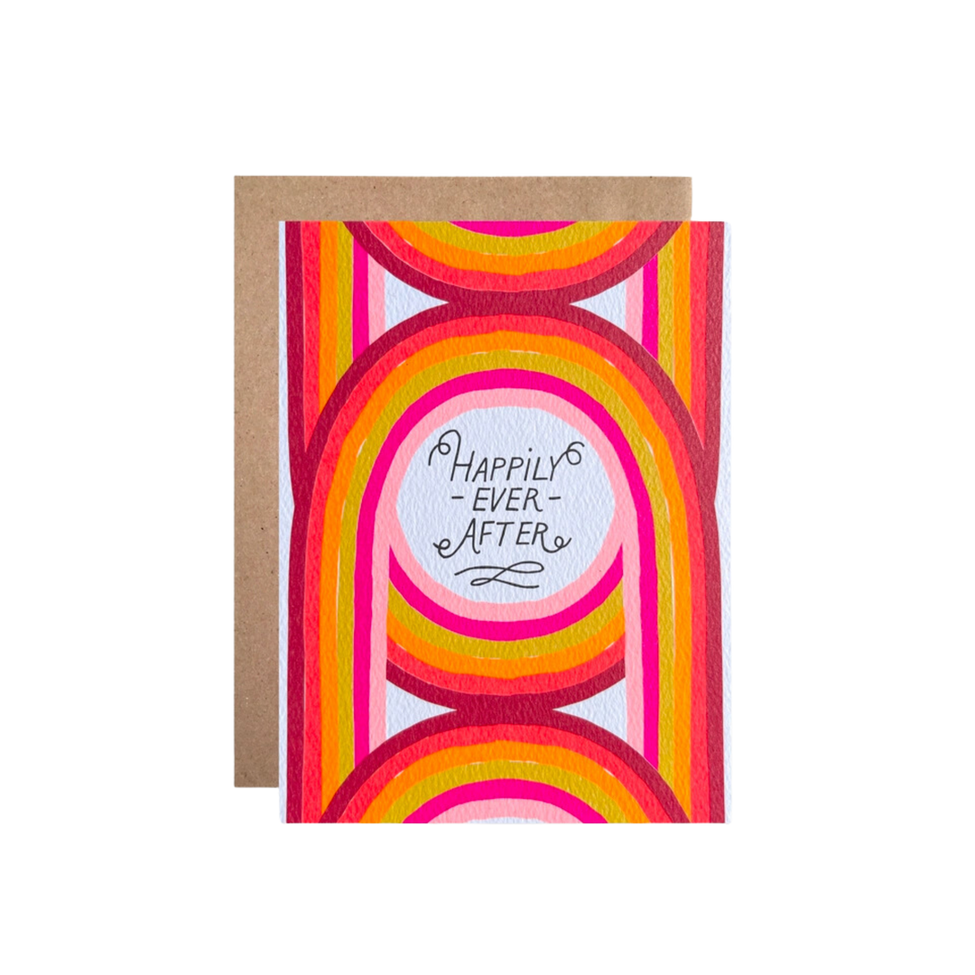 Happily Ever After Neon Arches Greeting Card