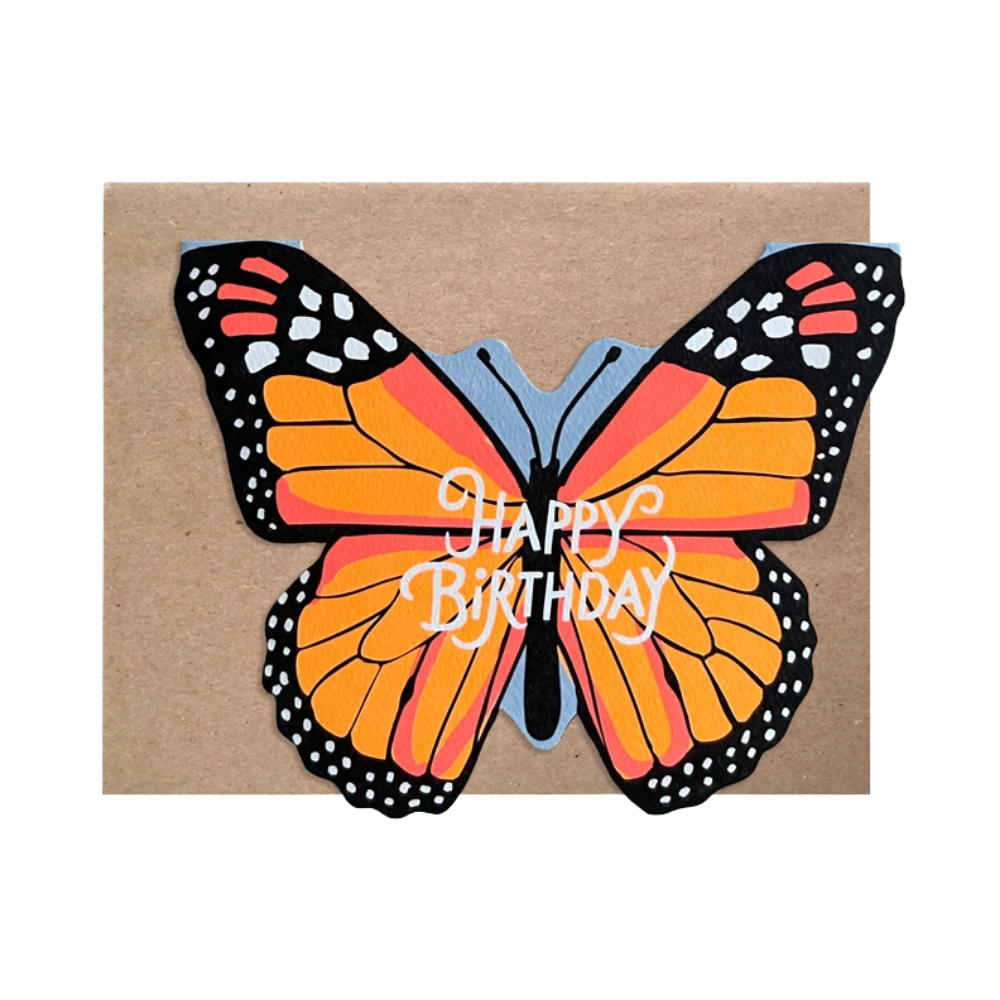 Monarch Cut Out Birthday Card