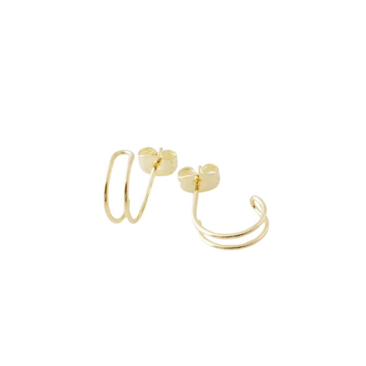 Double Hoop Earrings - Faux Second Piercing
