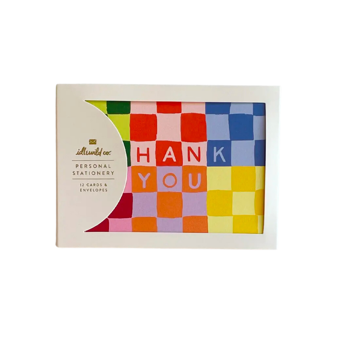 Checky Thank You Notecards