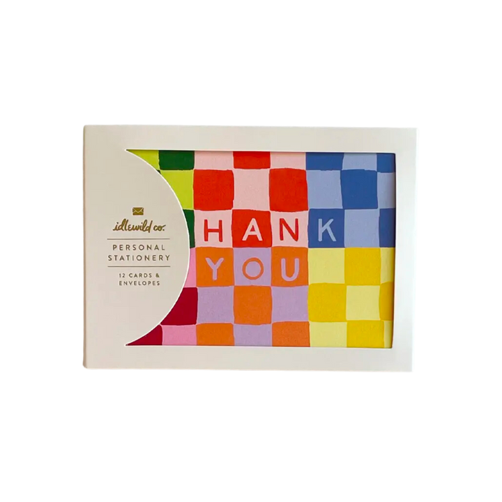 Checky Thank You Notecards