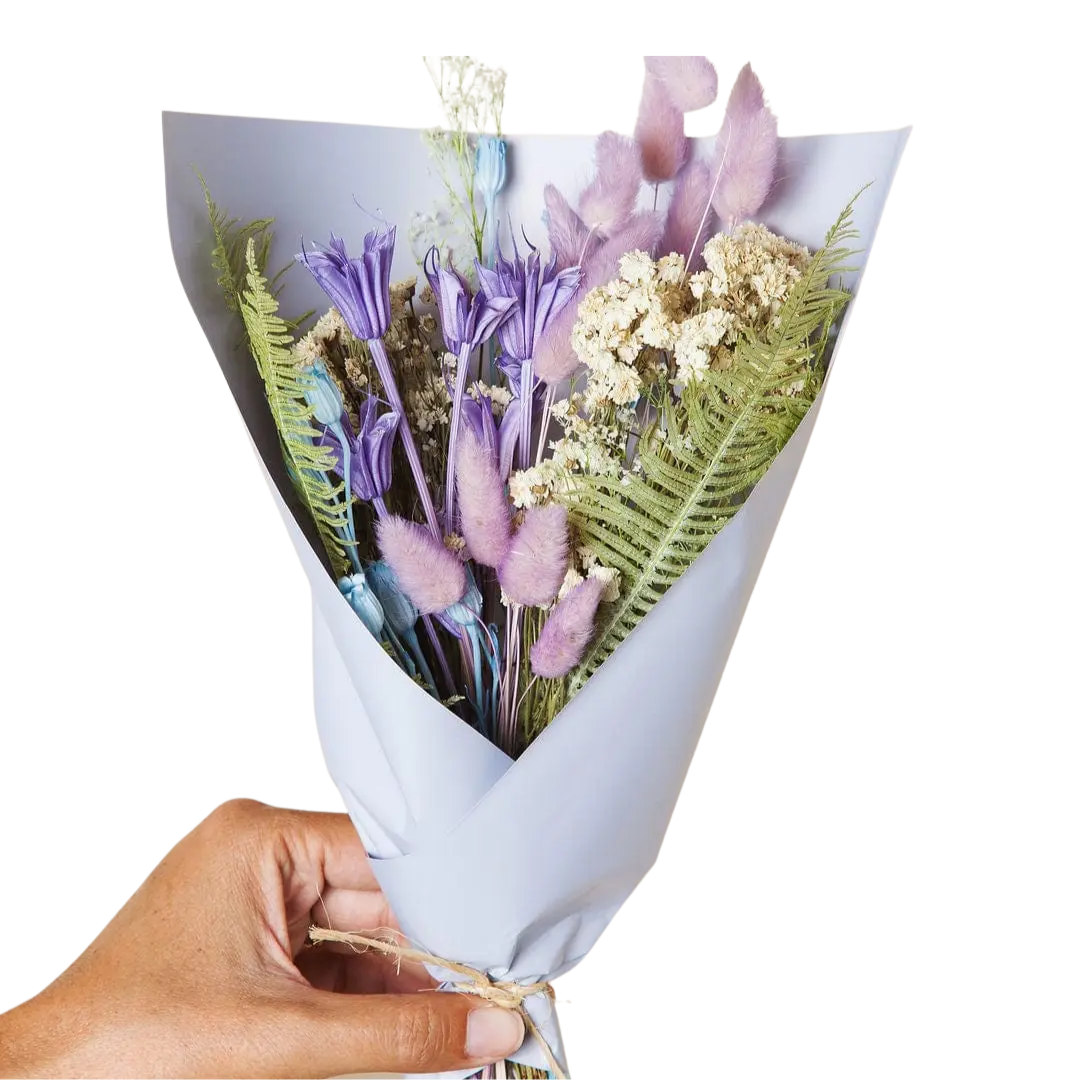 Purple Dried Flower Mini Bouquet