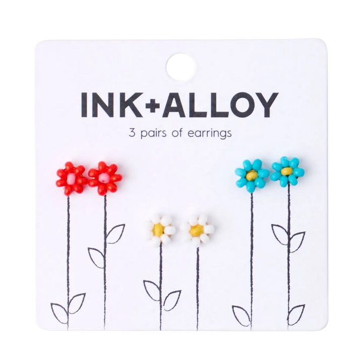 Tina Flower Earrings Trio Set