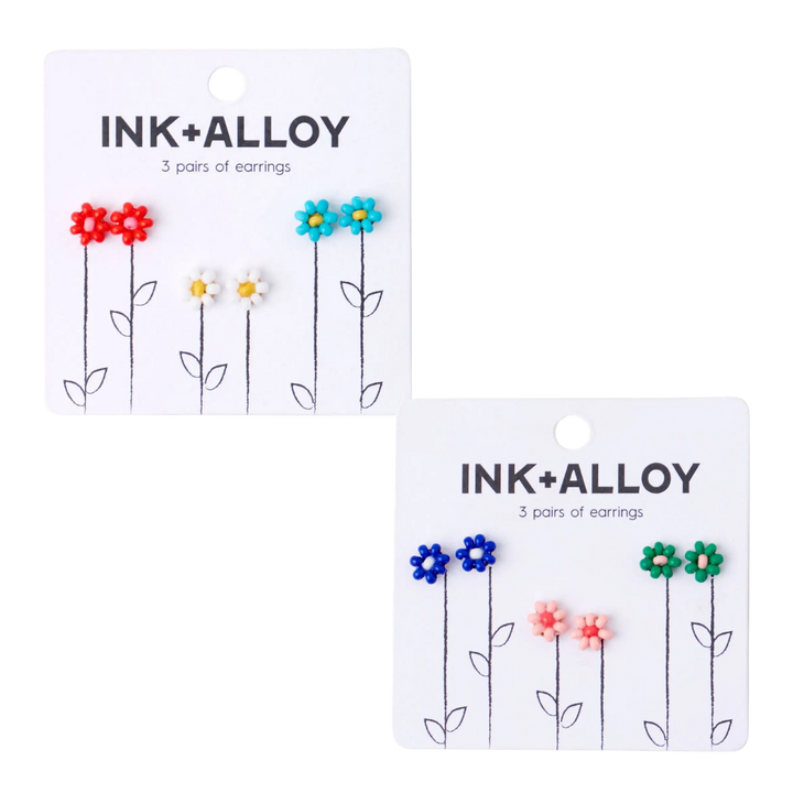 Tina Flower Earrings Trio Set
