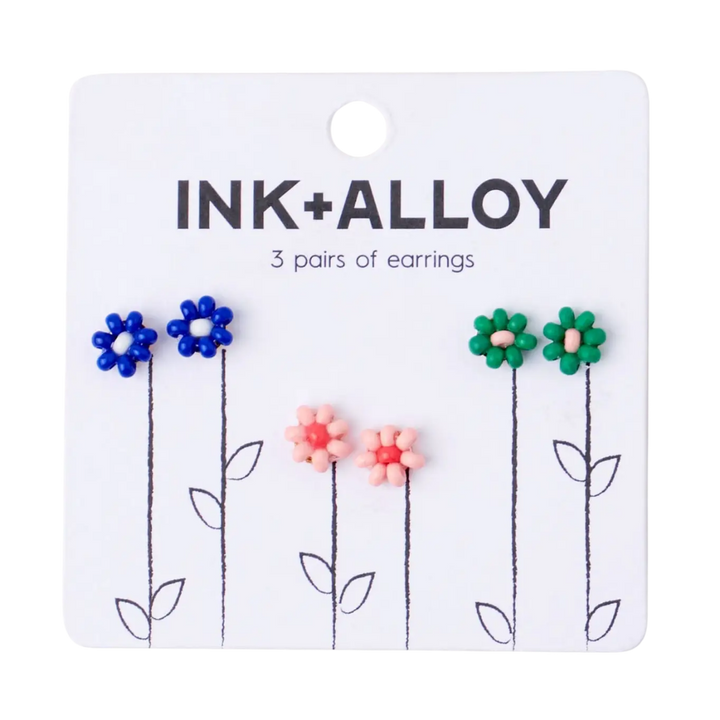 Tina Flower Earrings Trio Set