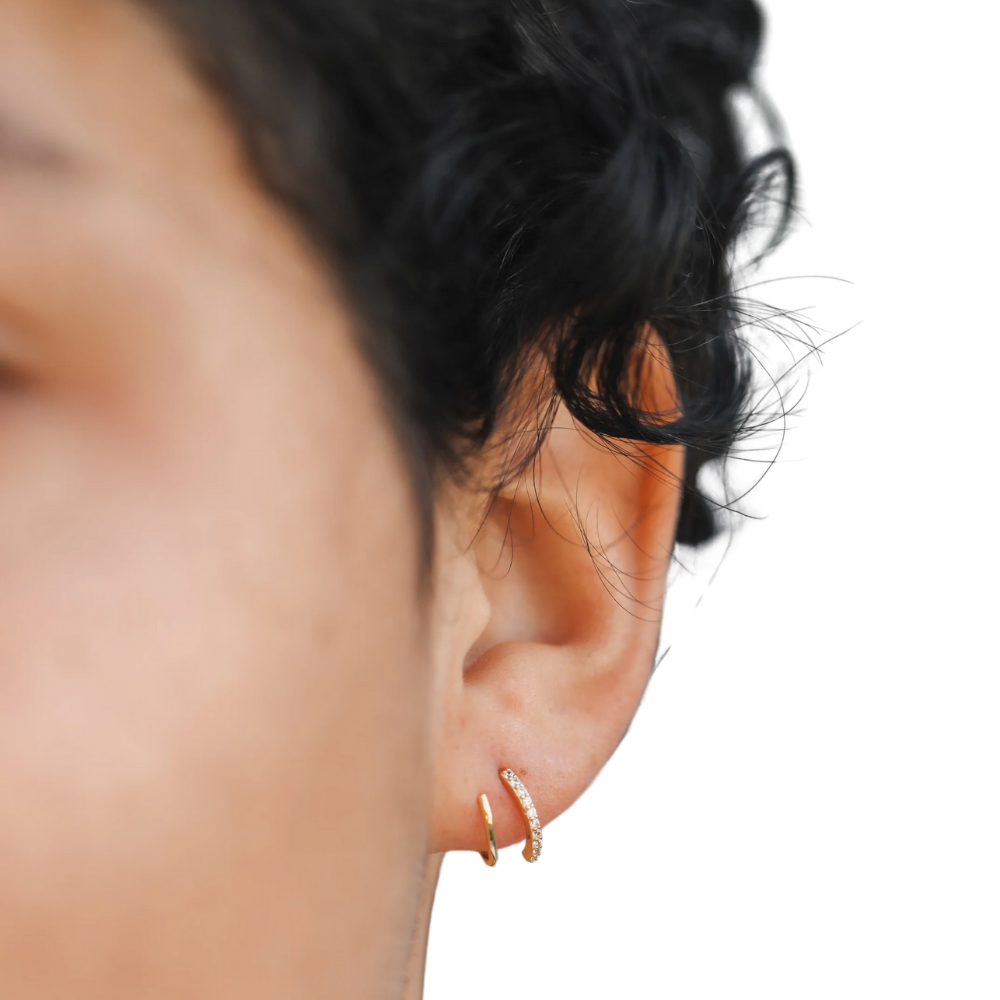 Pave Spiral Earring