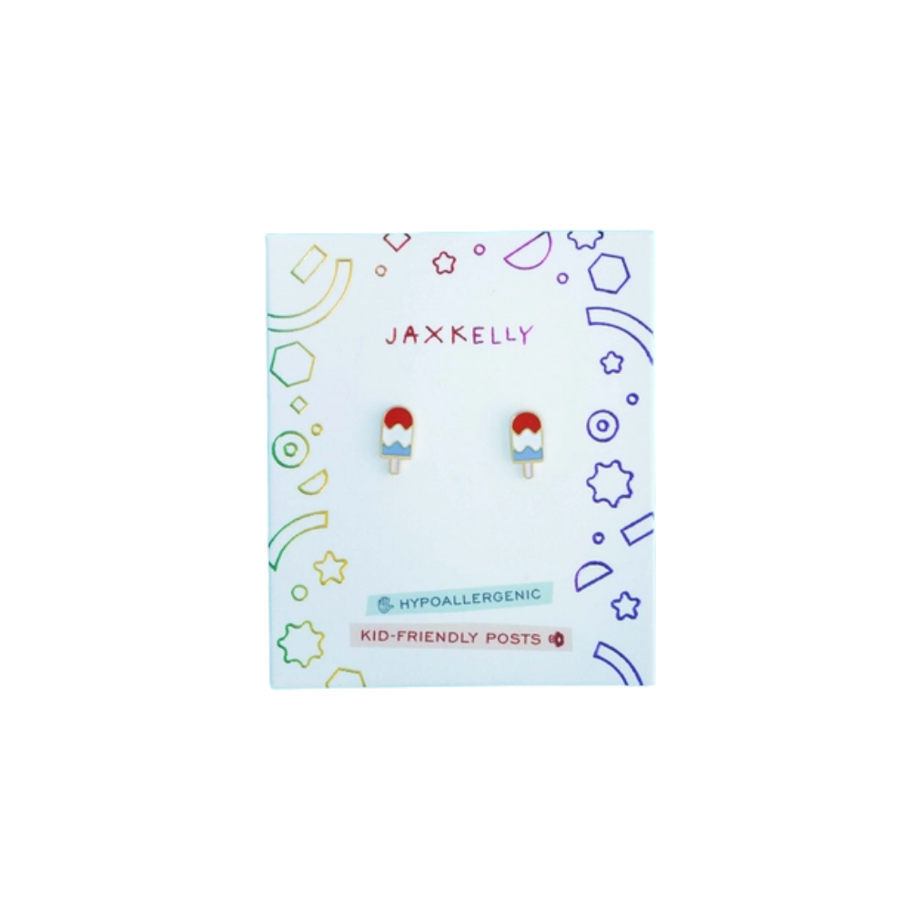Popsicle Enamel Flat Back Kids Earrings