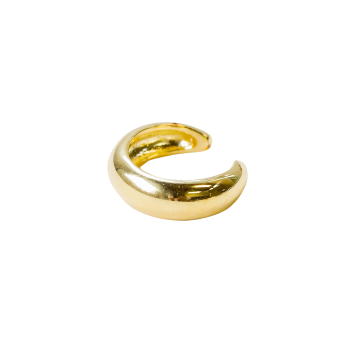 Bold Smooth Gold Cuff Earring