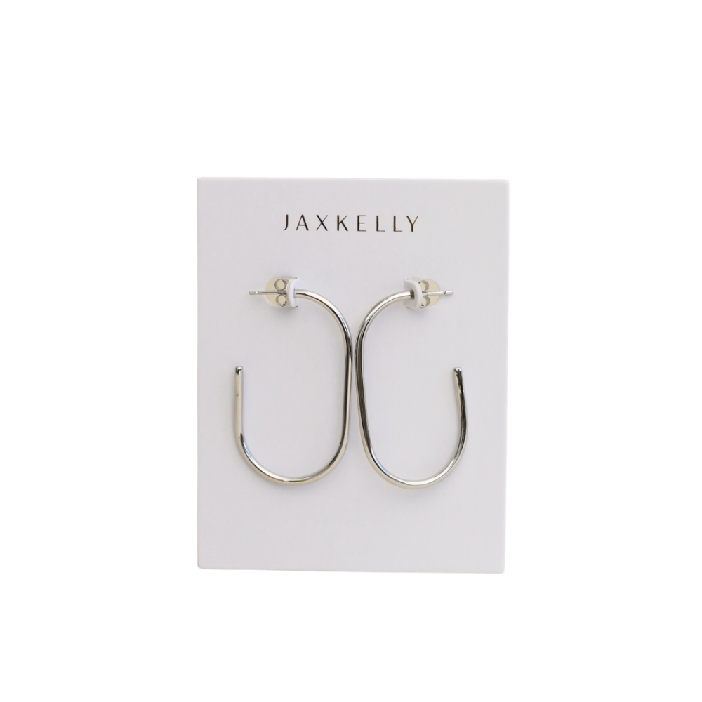 Silver Large Open Hoops