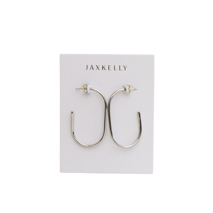 Silver Large Open Hoops