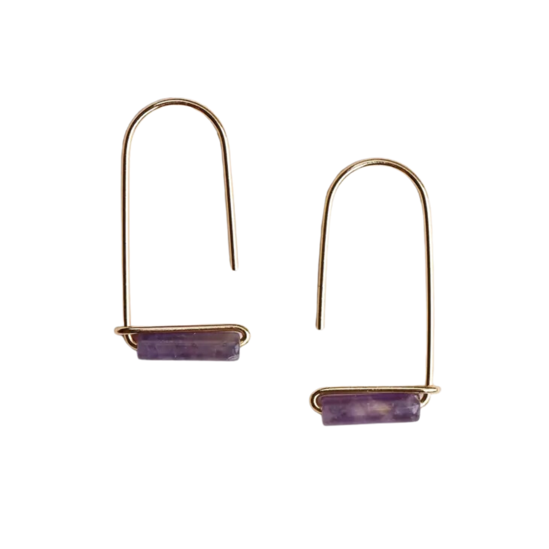 Gemstone Drop Earrings