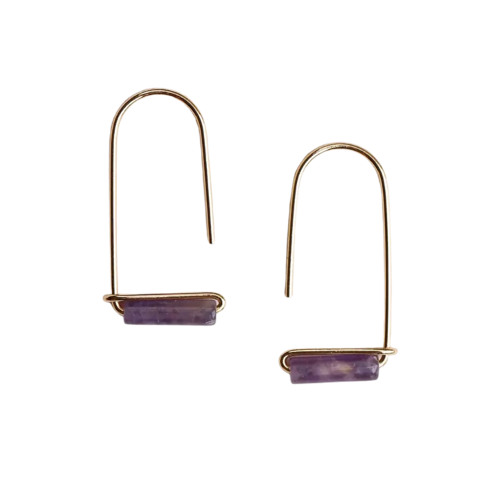 Gemstone Drop Earrings